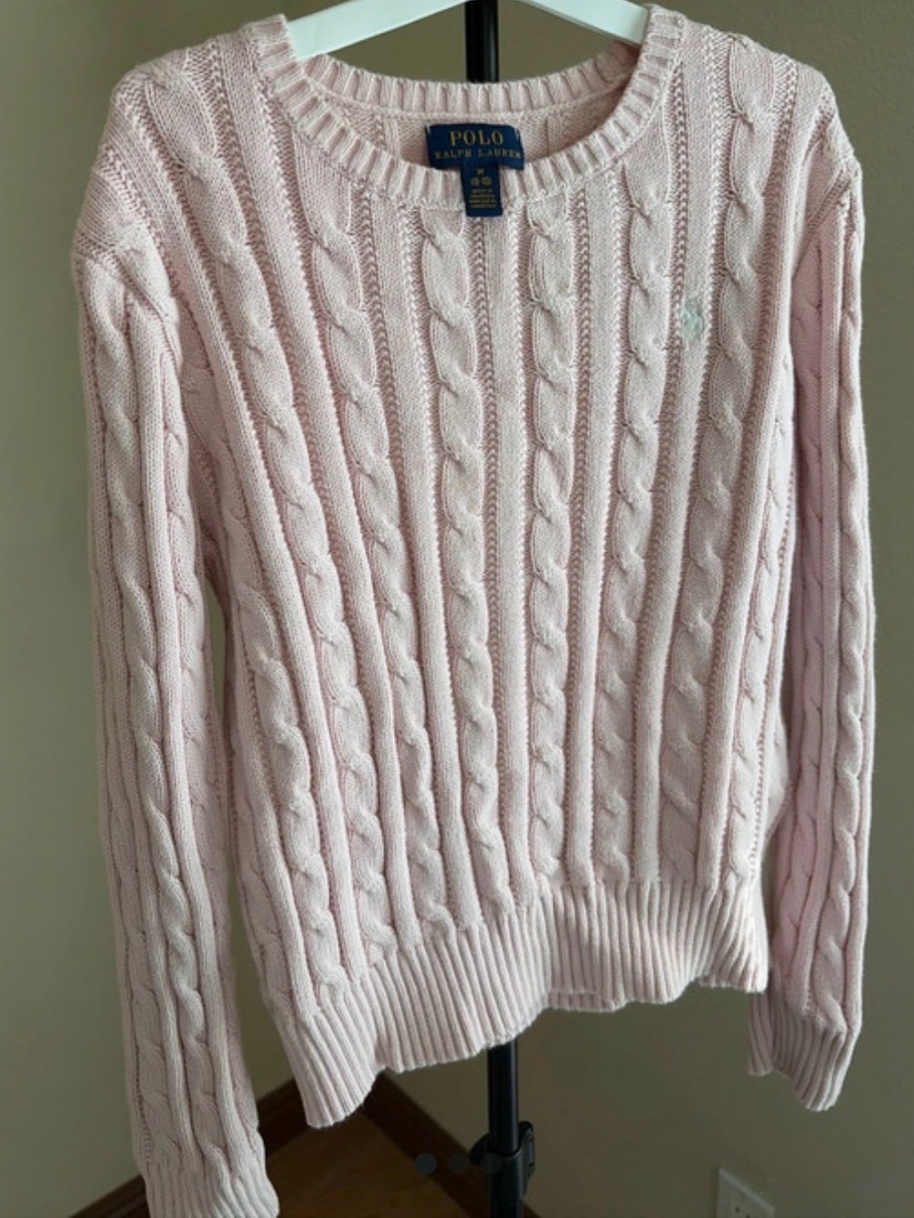 Polo by Ralph Lauren kids Pink Cable Knit Sweater